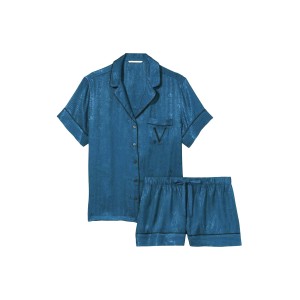 Сатиновая пижама The Satin Short Logo Pj Set logo VS