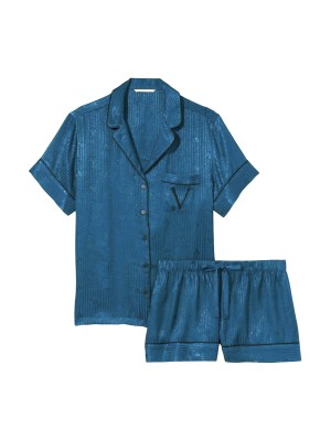 Сатиновая пижама The Satin Short Logo Pj Set logo VS