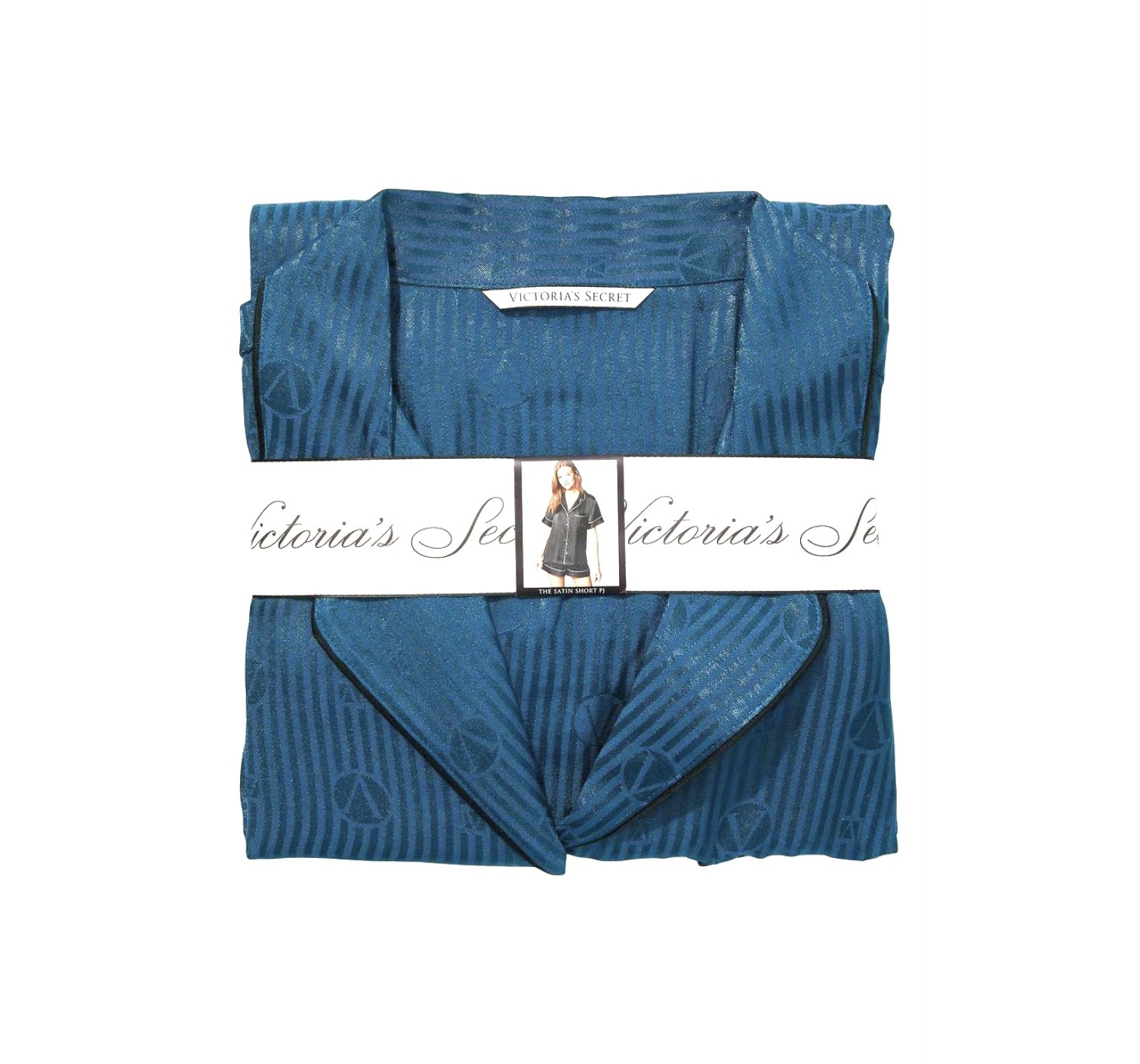 Сатиновая пижама The Satin Short Logo Pj Set logo VS