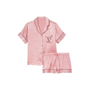 Сатинова піжама Satin Short Rose Pj Set V logo