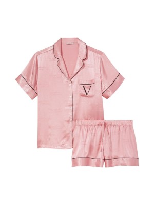 Сатиновая пижама Satin Short Rose Pj Set V logo