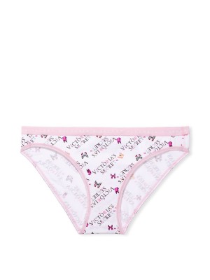Трусики Stretch Cotton Bikini panty White Logo Butterfly