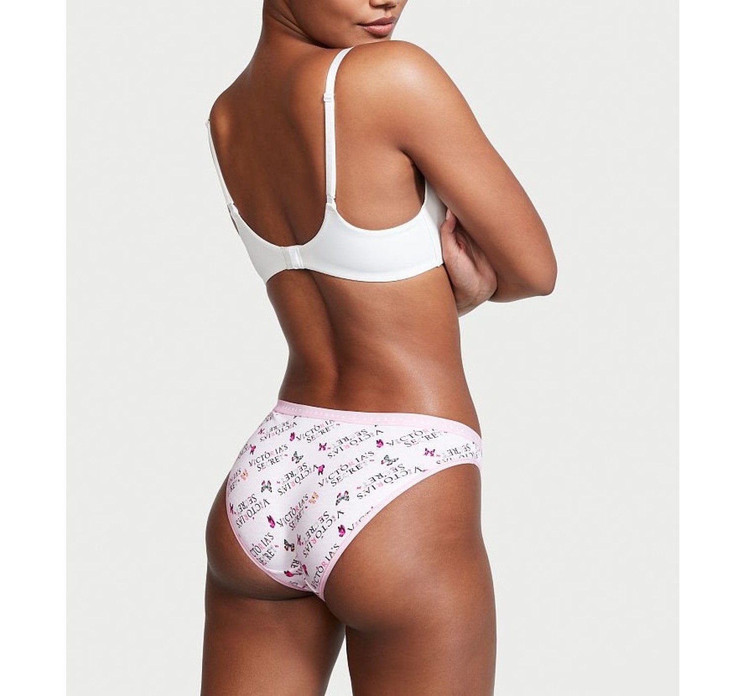 Трусики Stretch Cotton Bikini panty White Logo Butterfly