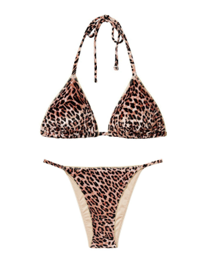 Купальник велюровый Triangle Velvet Bikini Leopard