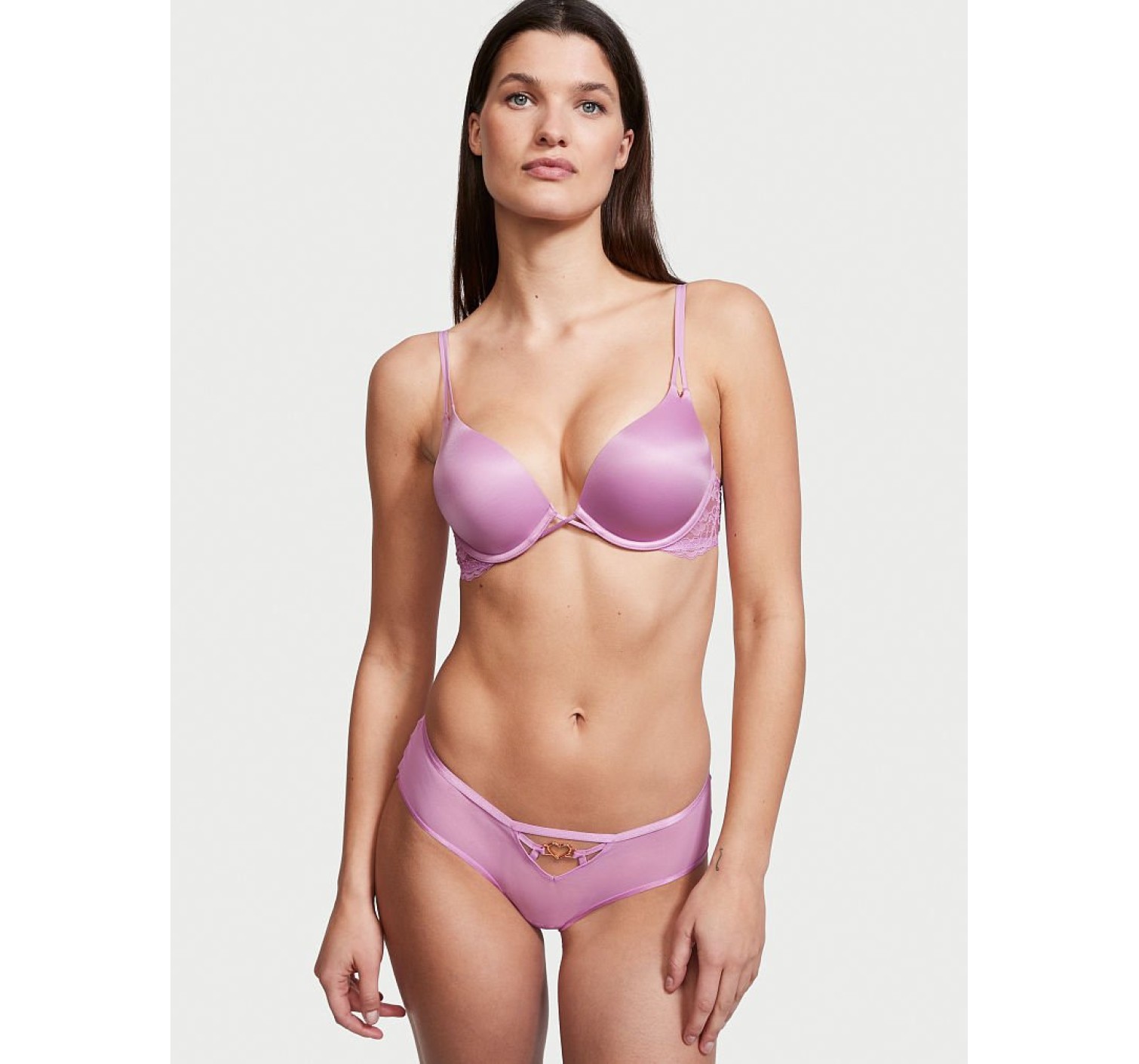 Трусики Very Sexy Lavender Strappy Heart Cheeky Panty