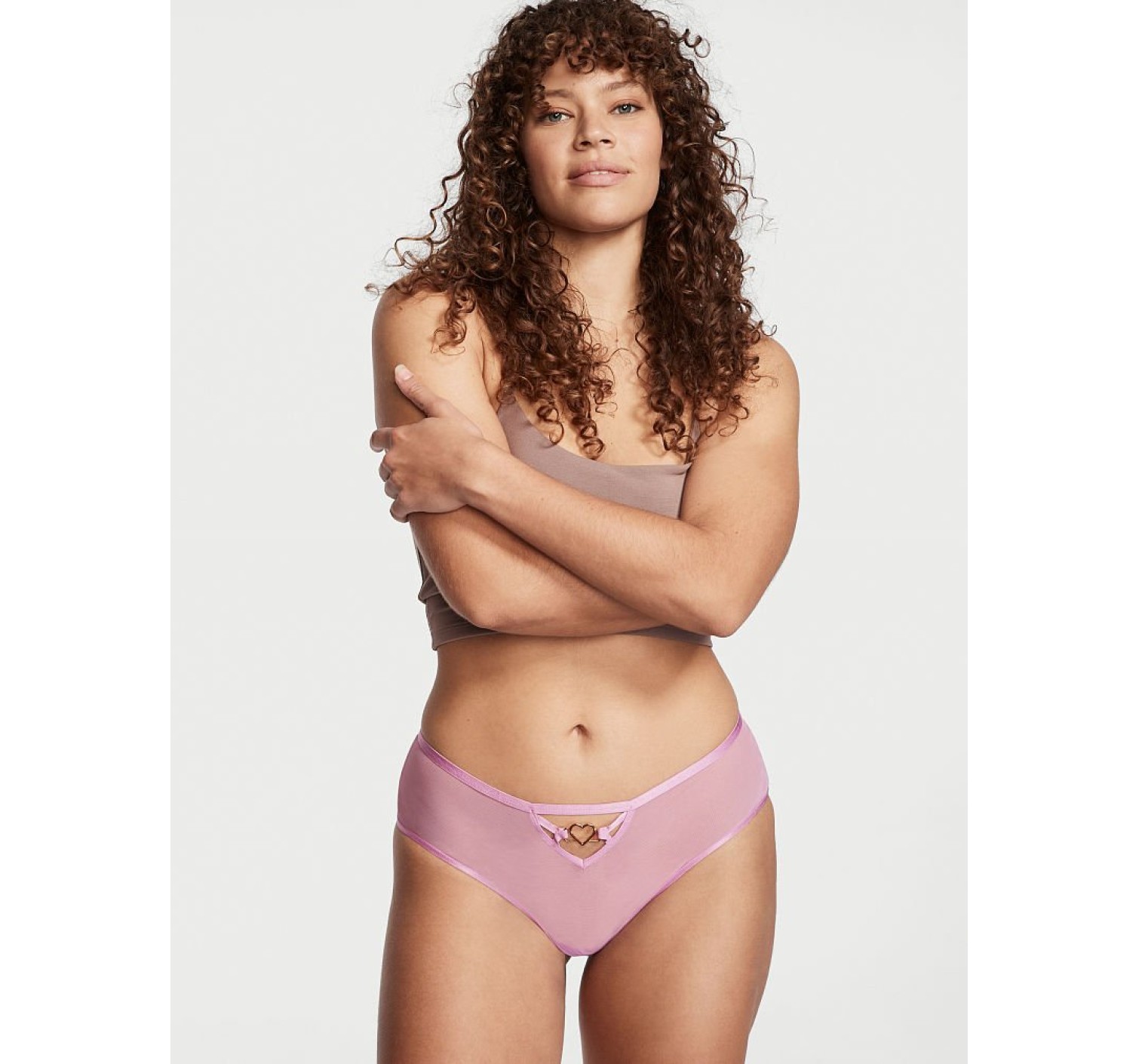 Трусики Very Sexy Lavender Strappy Heart Cheeky Panty