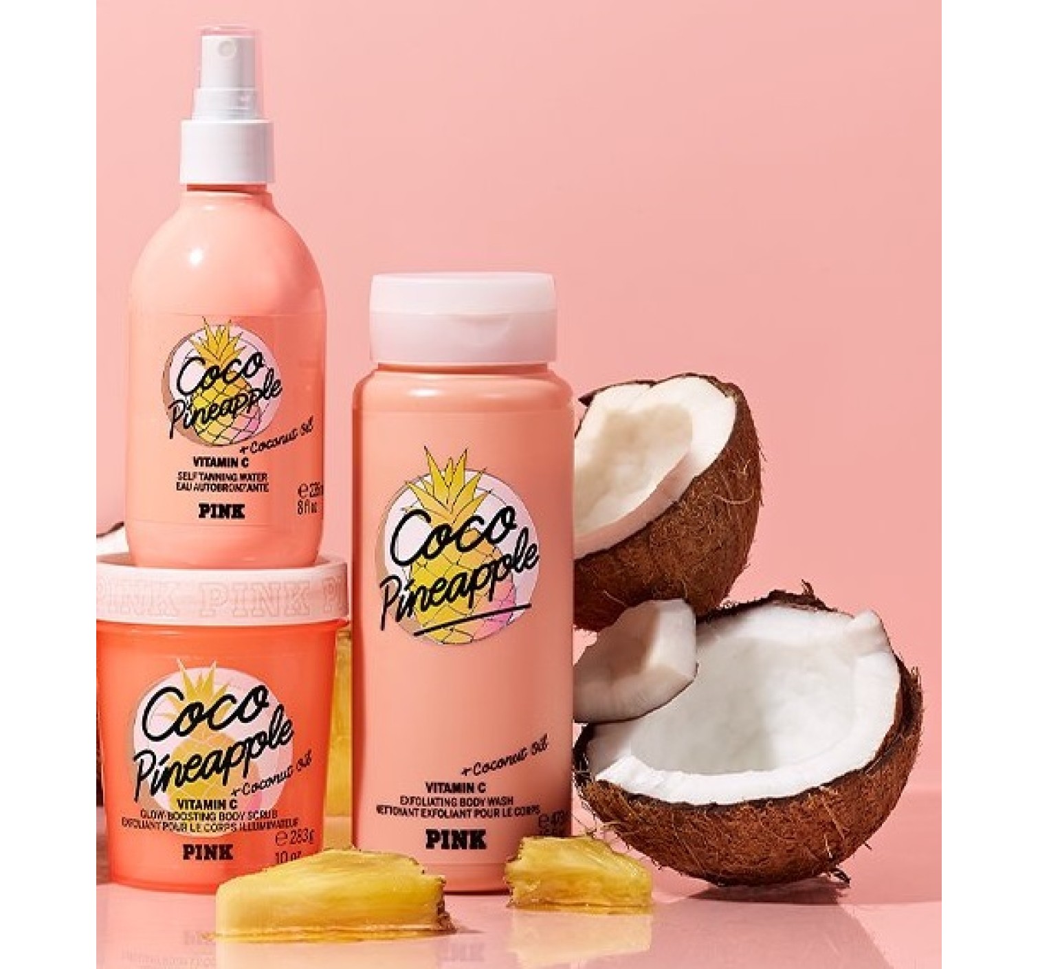 Гель для душу Coco Pineapple Scrub Wash PINK