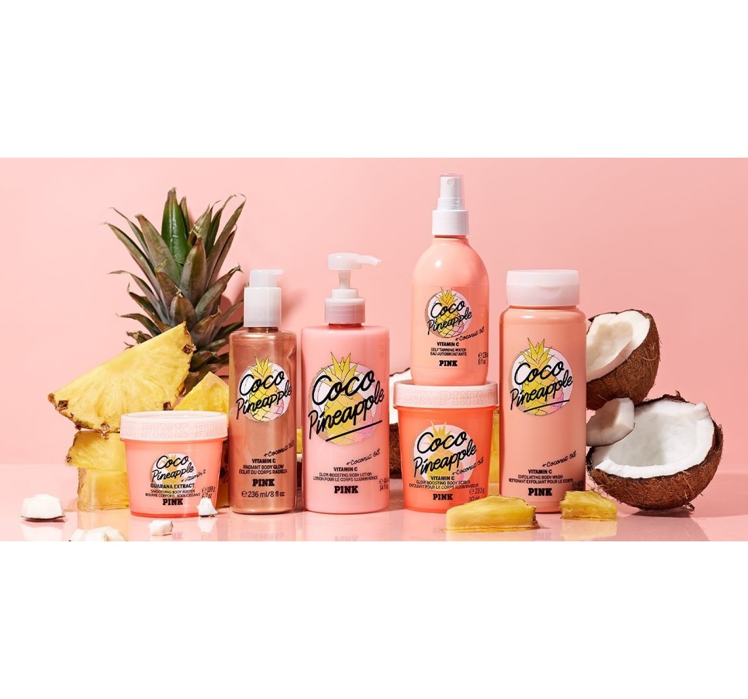 Гель для душу Coco Pineapple Scrub Wash PINK