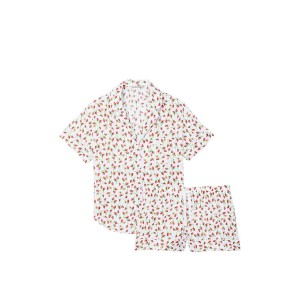 Пижама Cotton Short PJ Set White Strawberry print