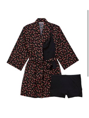 Пижама Cotton 3-PIECE PJ Set Strawberry print