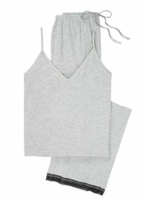 Пижама Victoria’s Secret Modal Cami Pj Set Lace Inset Medium Heather Grey