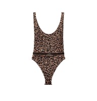 Купальник монокини леопардовый Shine Strap Plunge One-Piece