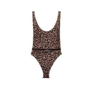Купальник монокіні леопардовий Shine Strap Plunge One-Piece