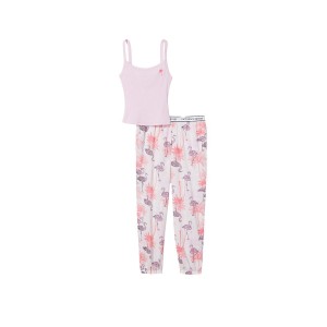 Пижама Flamingo Cotton Tank Jogger Pajama Set Victoria’s Secret