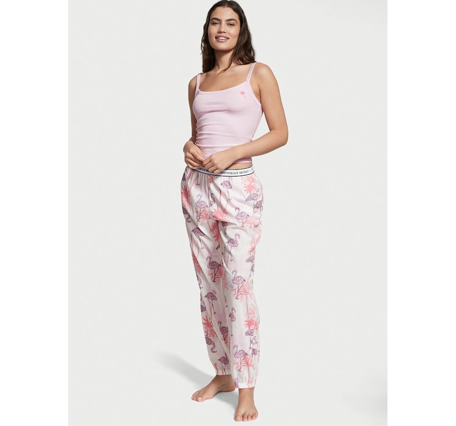 Пижама Flamingo Cotton Tank Jogger Pajama Set Victoria’s Secret