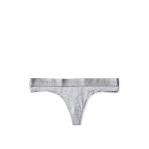 Трусики стрінги Вікторія Сікрет Cotton Thong panty Grey