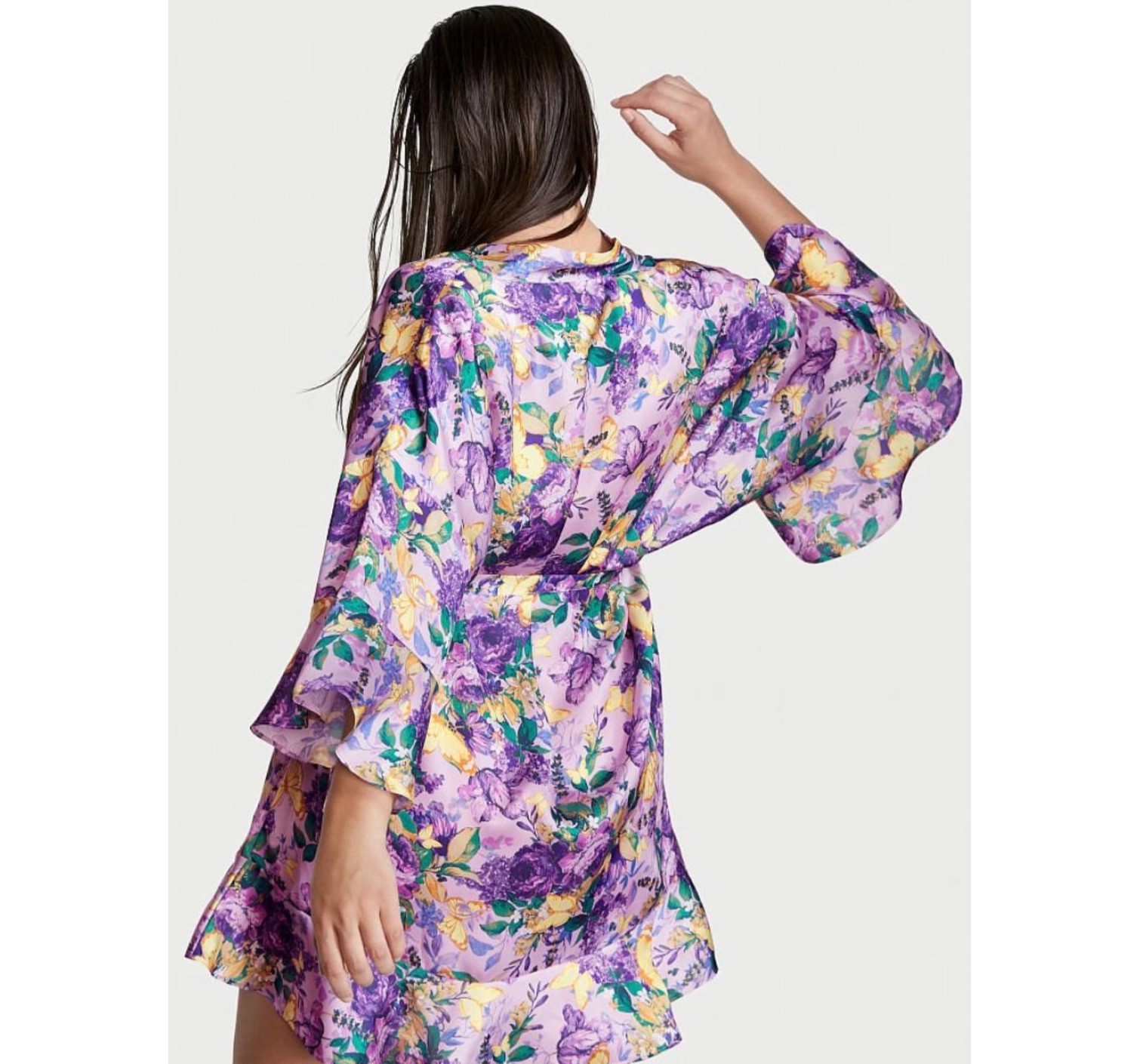 Сатиновый халат Very Sexy Satin Kimono Floral print