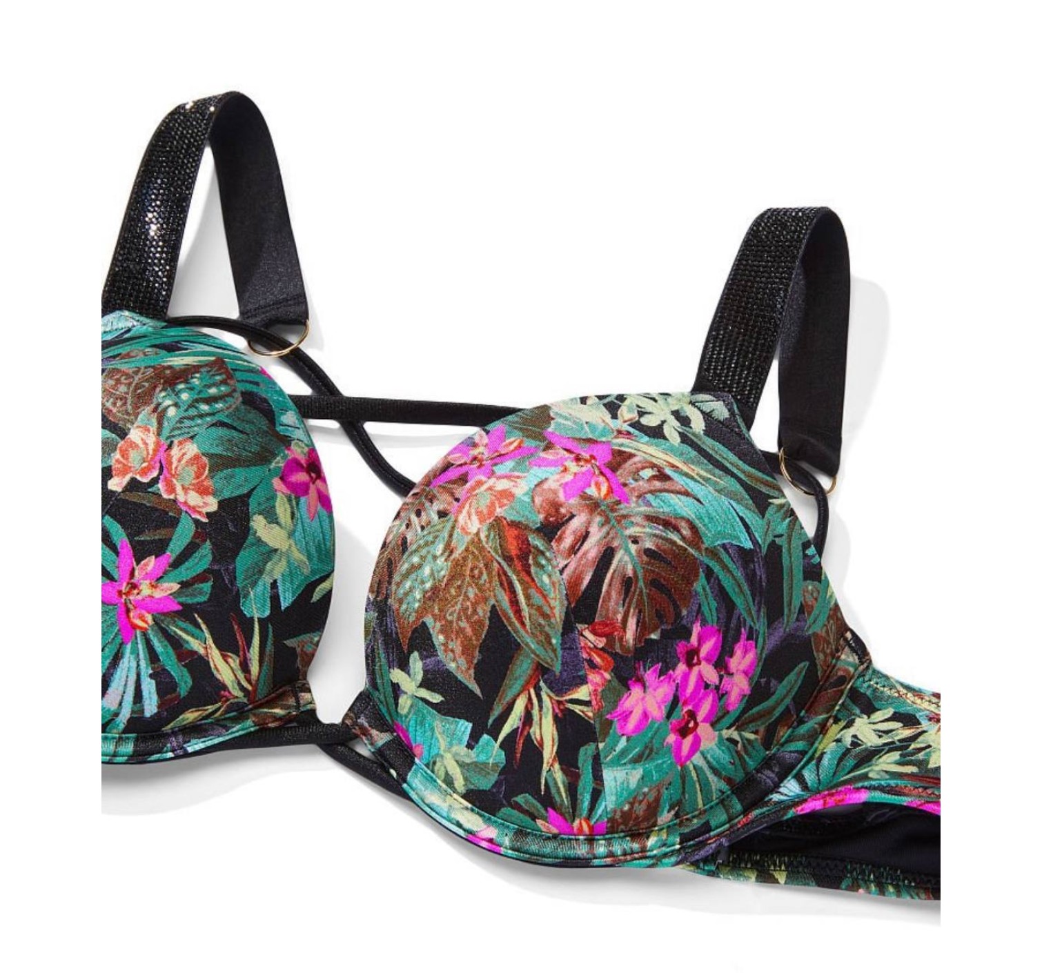 Купальник з подвійним пушапом Shine Strap SWIM Palm print