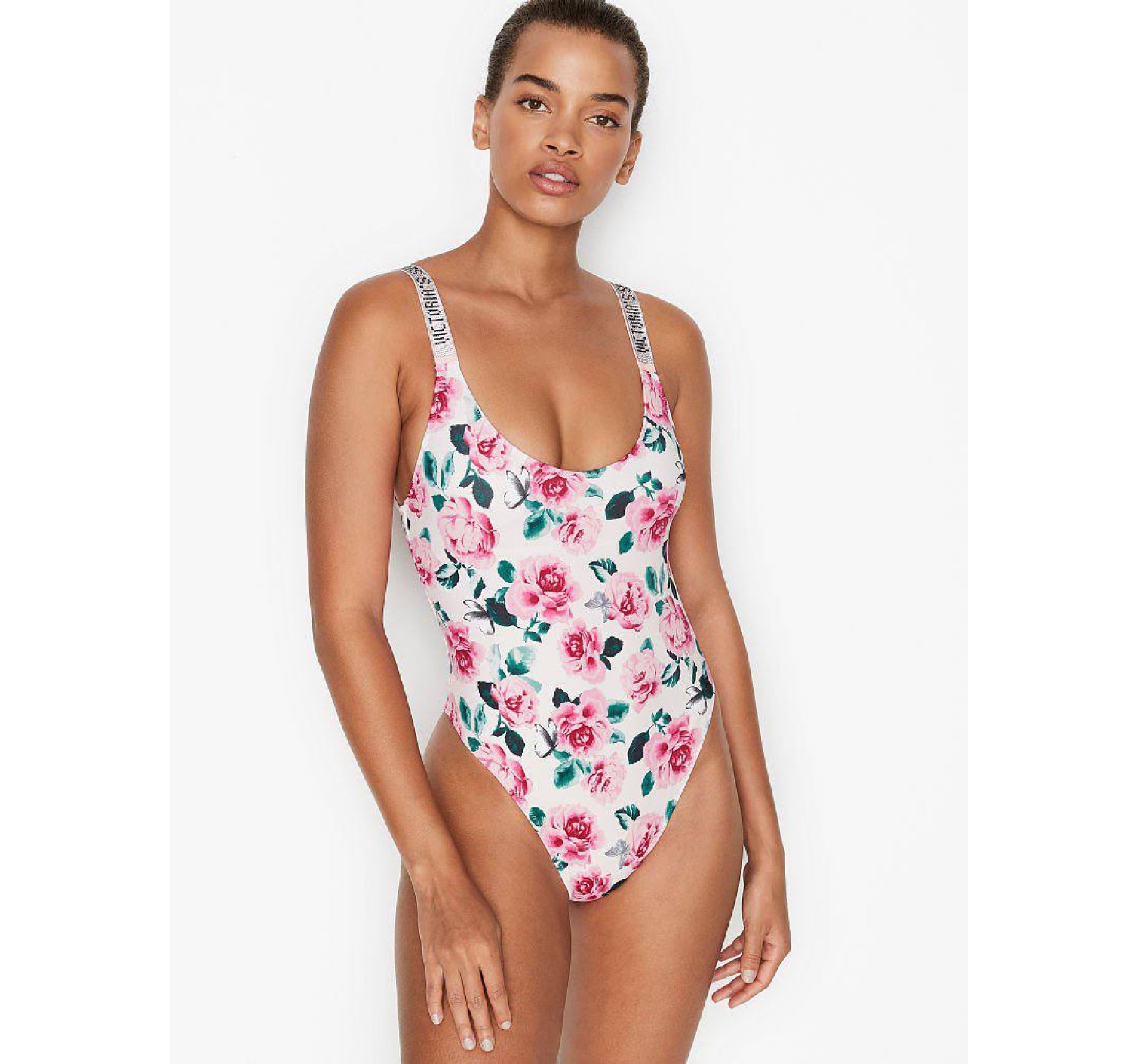 Купальник монокіні Вікторія Сікрет So Rose Shine Strap One-piece