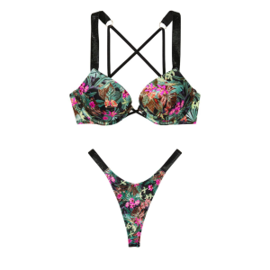 Купальник з подвійним пушапом Shine Strap SWIM Palm print