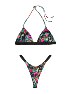 Купальник Triangle Shine Strap Swim Top & Thong bottom Palm