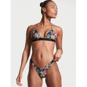 Купальник Triangle Shine Strap Swim Top Thong bottom Palm