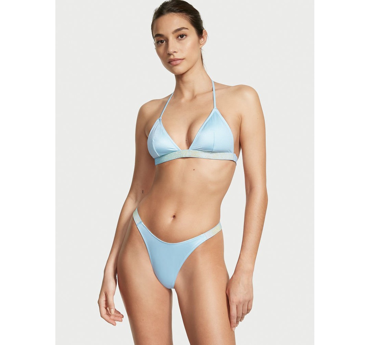 Купальник Triangle Shine Strap Swim Purity Blue