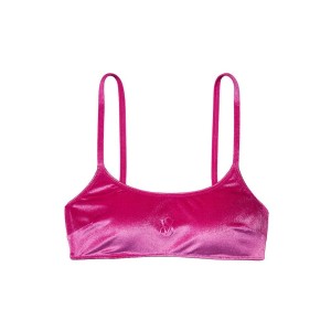 Велюровий купальник Triangle Velvet Fuchsia High-rise bikini bottom