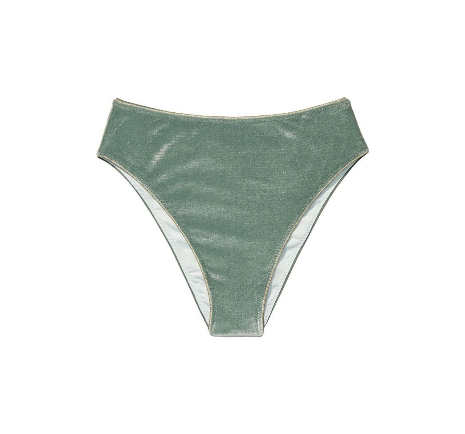 Купальник велюровый Triangle Velvet Cadette Green High-rise bikini bottom