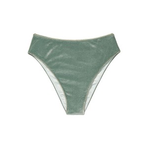 Купальник велюровый Triangle Velvet Cadette Green High-rise bikini bottom