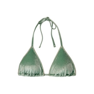 Купальник велюровый Triangle Velvet Cadette Green High-rise bikini bottom
