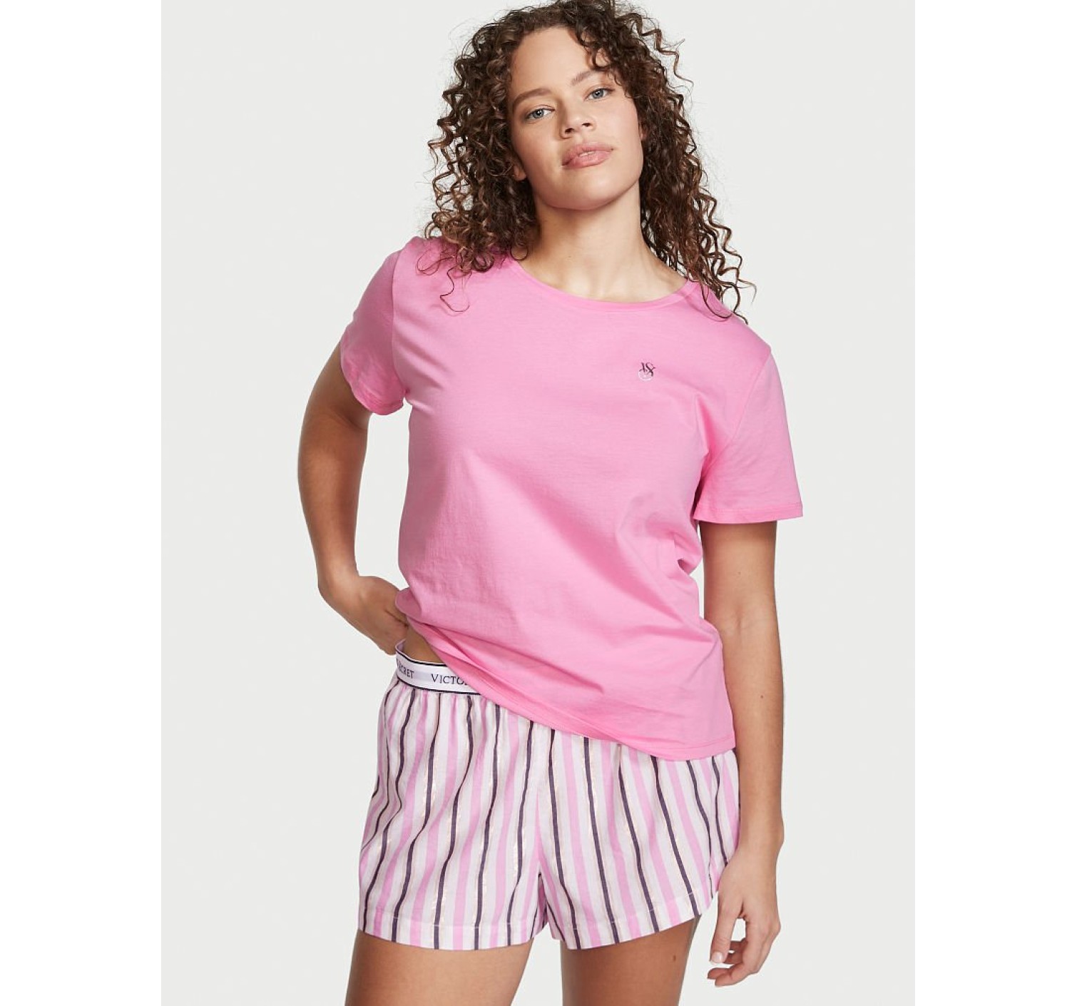 Піжама Tee-jama Cotton Short PJ Set Coconut White Sweet Stripe
