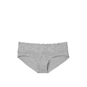 Трусики Grey Lace Waist Cotton Hiphugger Panty