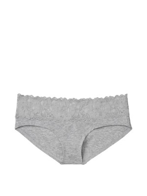 Трусики Grey Lace Waist Cotton Hiphugger Panty