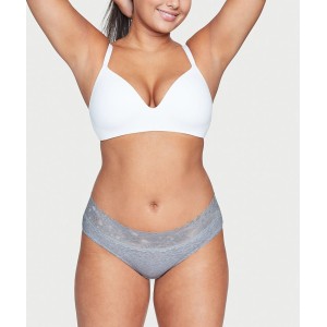 Трусики Grey Lace Waist Cotton Hiphugger Panty