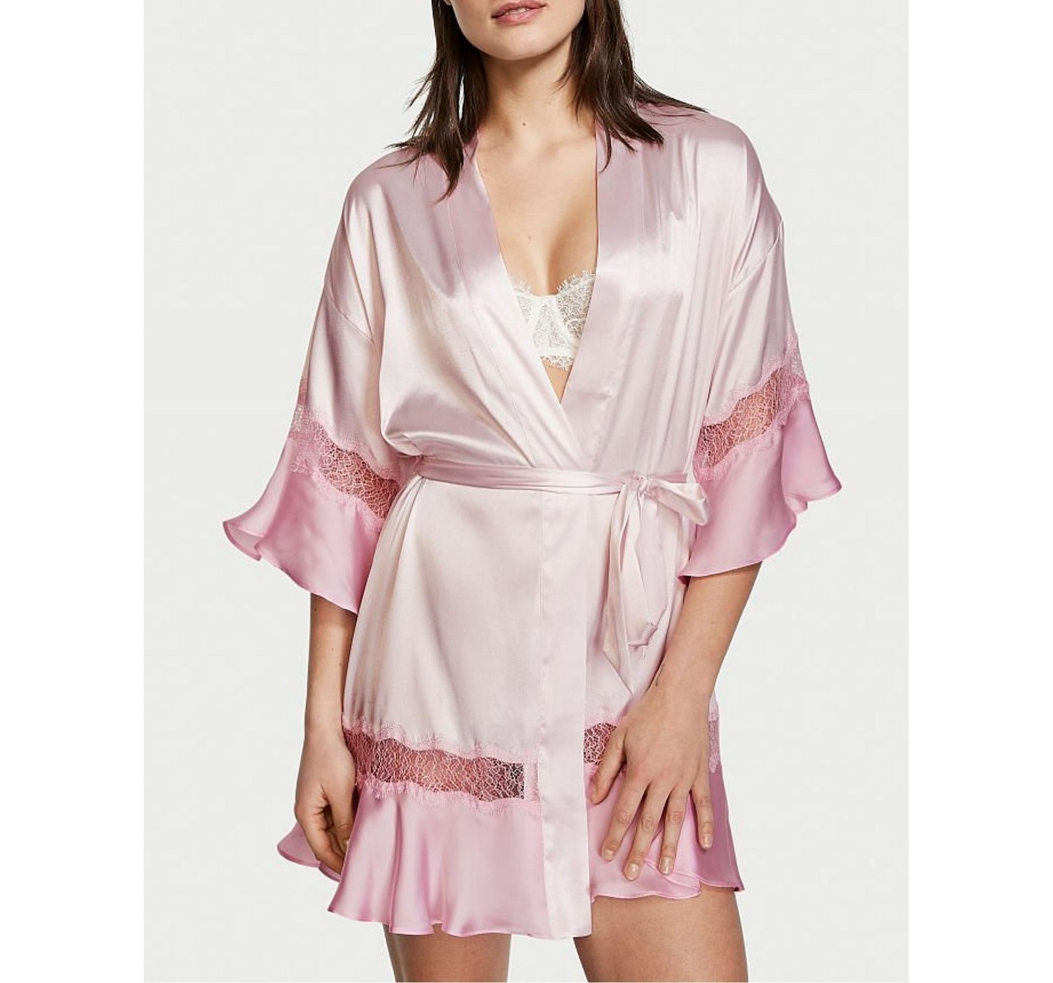 Халат Victoria's Secret Pink Colorblock Flounce Robe