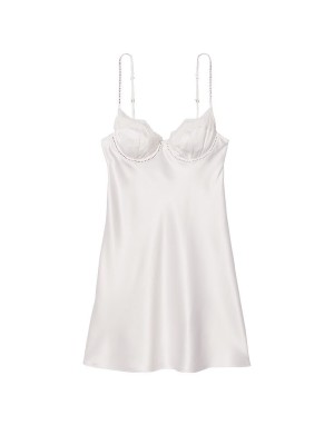 Пеньюар Satin Lace Embellished Cupped Mini Slip