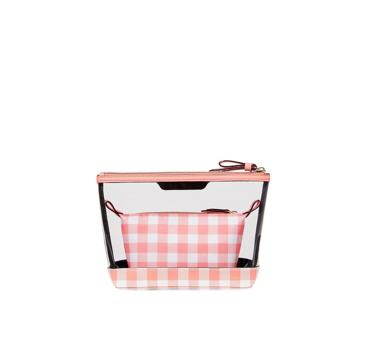 Косметичка 2 в 1 AM PM Beauty Bag Duo Coral plaid