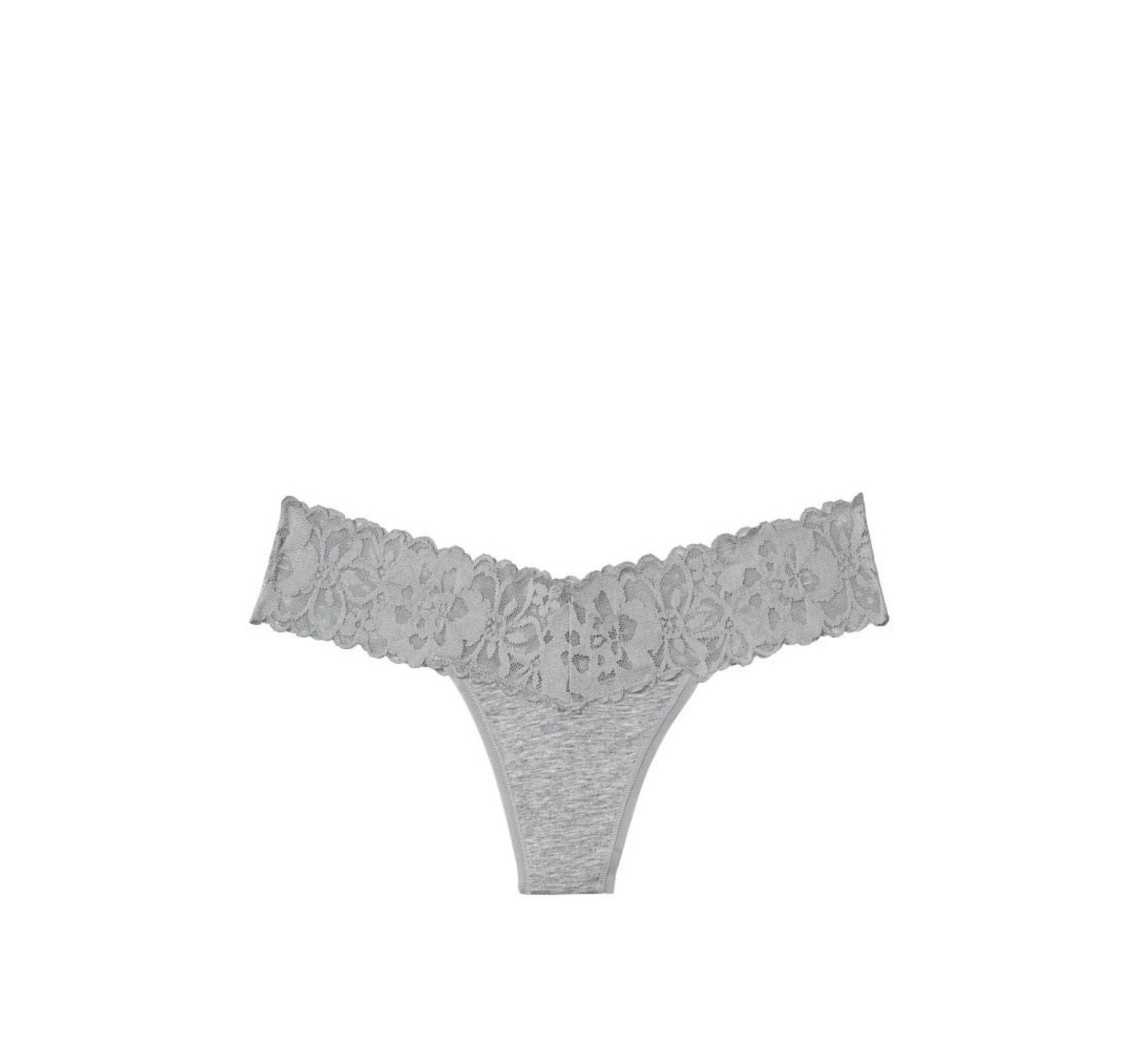 Трусики Lace Waist Grey Cotton Thong panty