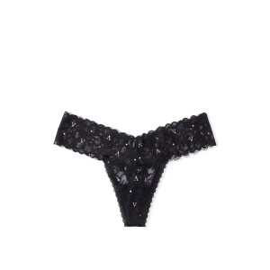 Трусики Lace Waist Thong panty Lace Black
