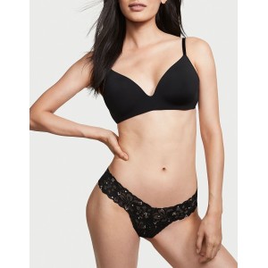 Трусики Lace Waist Thong panty Lace Black