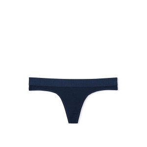 Трусики стринги Logo Cotton Thong panty Noir Navy