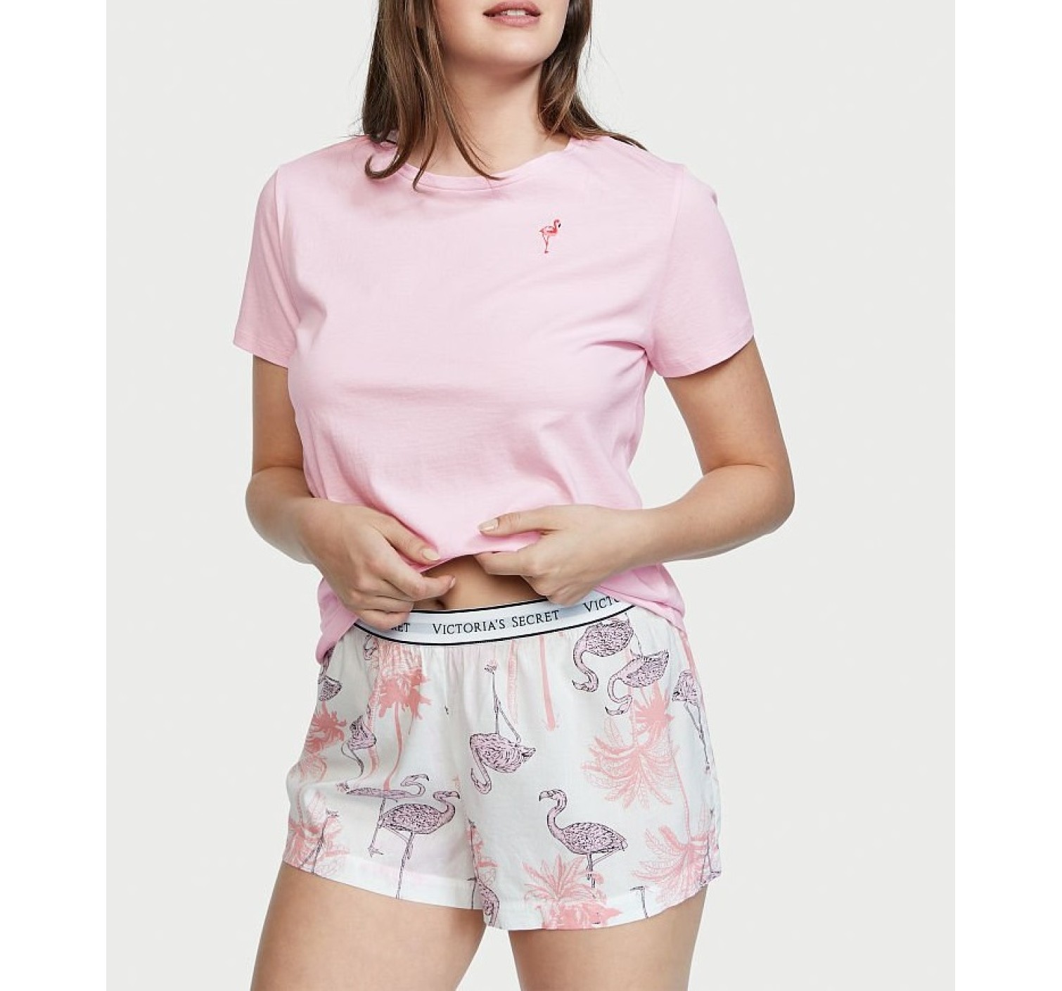 Пижама Tee-jama Cotton Short PJ Set Pink Flamingos