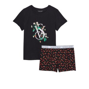 Піжама Victoria's Secret Tee-jama Cotton Short PJ Set Strawberry