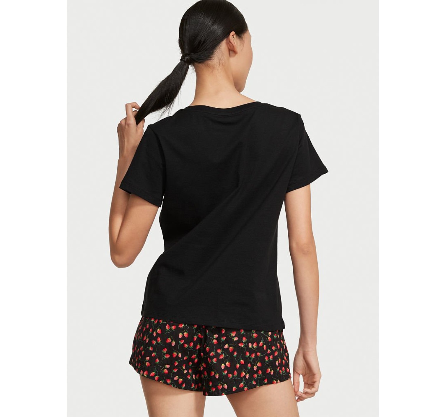 Піжама Victoria's Secret Tee-jama Cotton Short PJ Set Strawberry