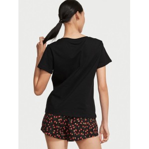 Піжама Victoria's Secret Tee-jama Cotton Short PJ Set Strawberry