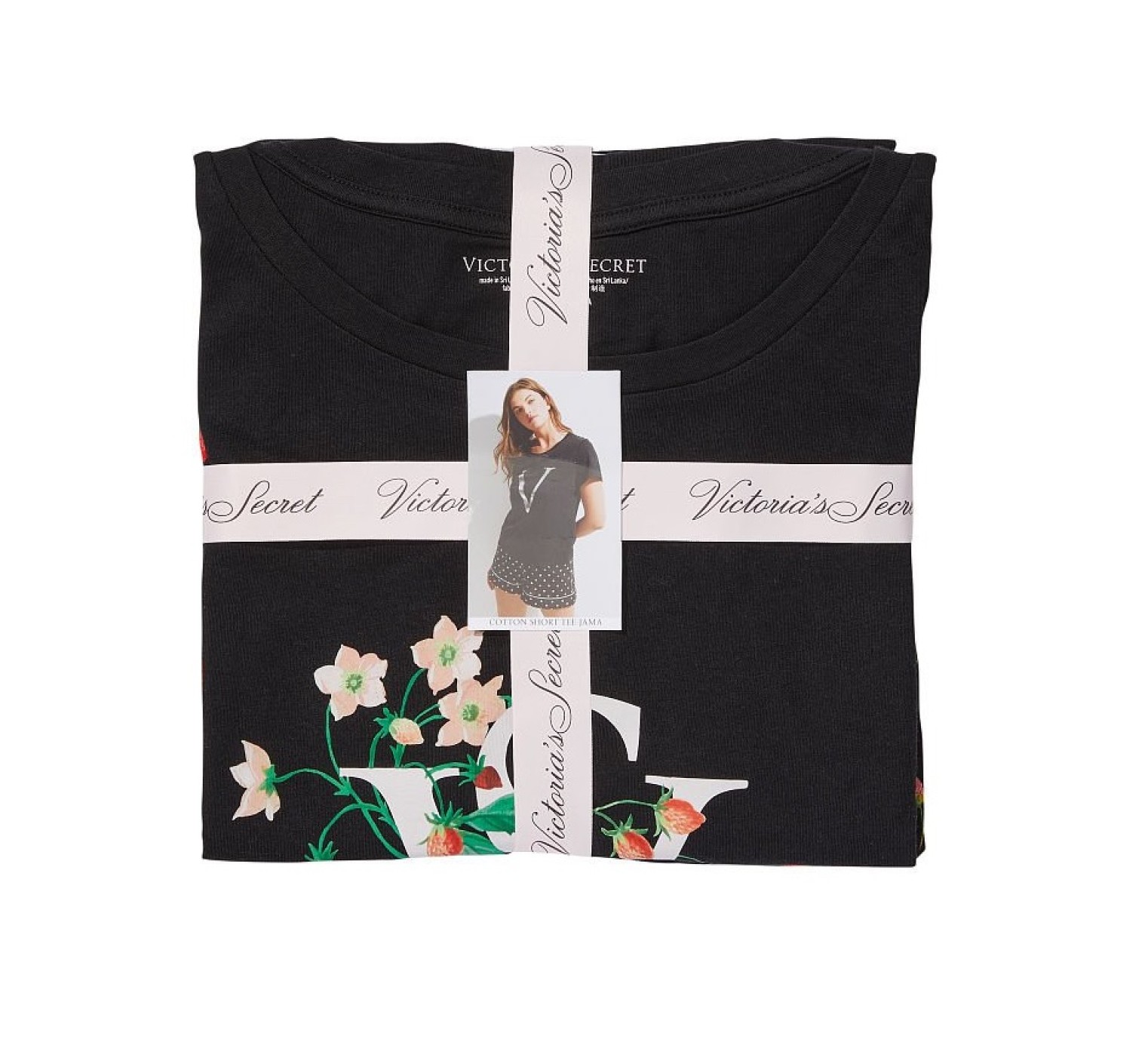 Піжама Victoria's Secret Tee-jama Cotton Short PJ Set Strawberry