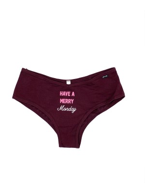 Трусики PINK Cotton Cheekster Panty print Monday