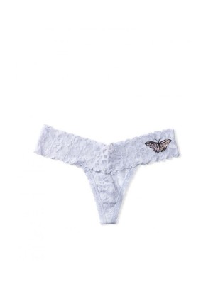 Трусики Lacie Lace-up Thong Panty Blue Lace