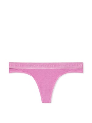 Трусики стрінги Cotton Thong panty Orchid Pink